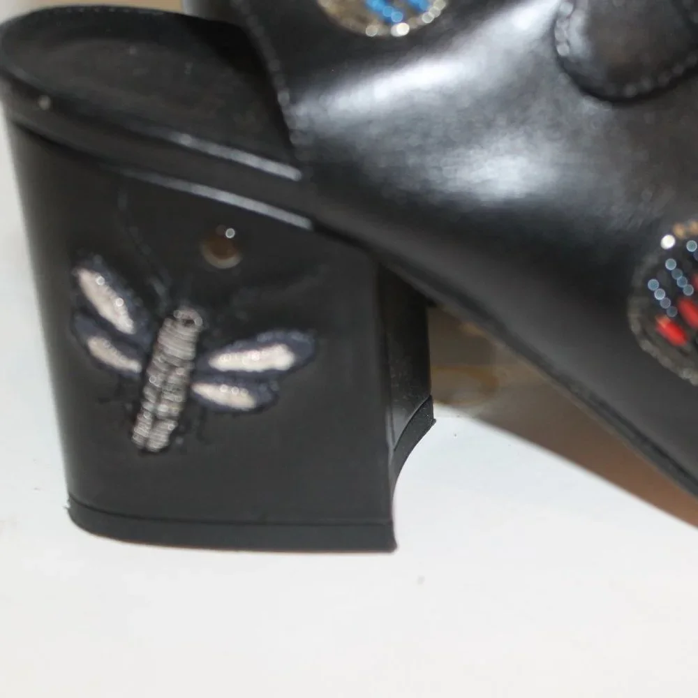 LAURENCE DACADE ELLEN NEDEN BEADED BLACK SANDALS - Picture 12 of 16